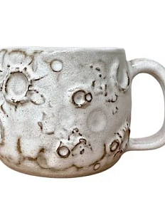 Кружка ручной работы «Луна», серо-белая, керамика, 360 мл