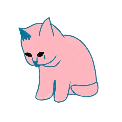 3D Стикер на телефон Pablo Radini «Плачущий кот», объёмный, фото 1.