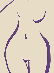 Постер интерьерный «Фиолетовая фигура», А3