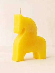 Интерьерная свеча Легенда о розе «Лошадка», жёлтая