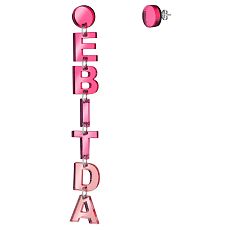 Серьги «EBITDA», оргстекло, переработанный пластик
