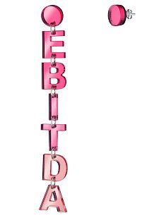 Серьги «EBITDA», оргстекло, переработанный пластик