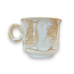 Чашка для чая ручной работы с эффектом мрамора, бело-розовая, фарфор, 120 мл