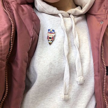 Брошь ручной работы «Щелкунчик», Partala ceramics, фото 4.