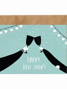Открытка ЙЕТТИ «Happy new year!», А6