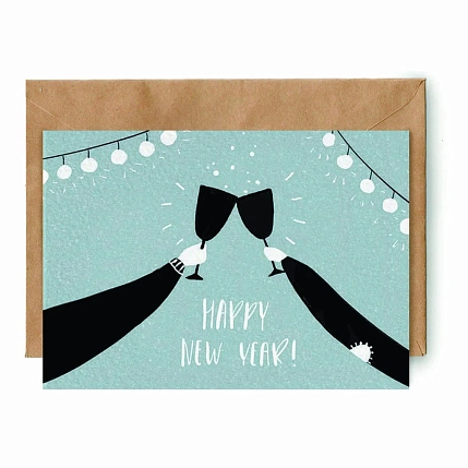 Открытка ЙЕТТИ «Happy new year!», А6, фото 1.