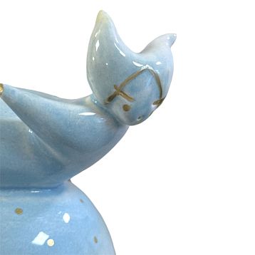 Статуэтка ручной работы «Летящий», голубой, керамика, фото 3.
