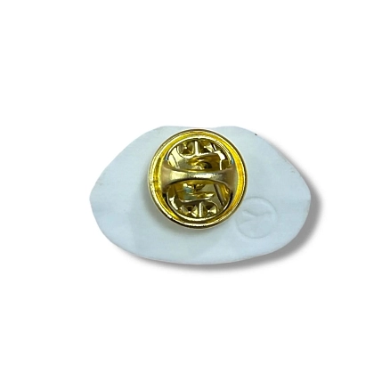 Брошь ручной работы Фарфор Булыгина «Губы», бело-серебристая, фото 3.