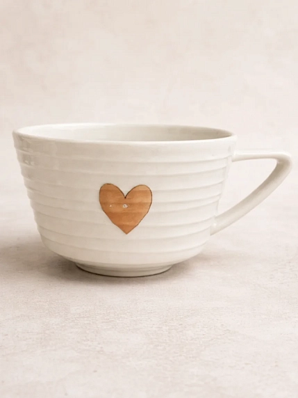 Чашка для чая ручной работы Мадам де Тюль с фигуркой внутри Котики с домиками, фарфор, 250 мл, фото 4.