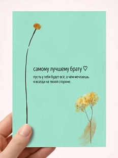 Открытка семейная DARI DARI с надписью «Брату», А6