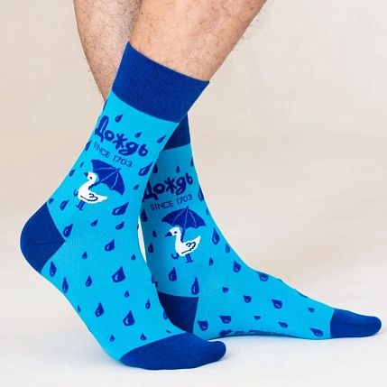 Носки «Основан в 1703 году», р-р 42-46, голубые, фото 3.