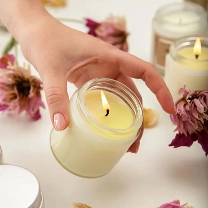 Свеча «Белый чай, лаванда и огурец», фото 2.