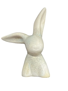 Статуэтка ручной работы Кролик, кремовая, керамика