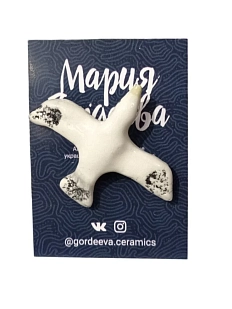 Брошь Мария Гордеева «Чайка», №1, керамика