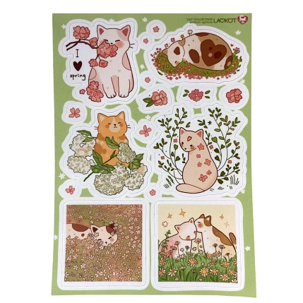 Стикерпак Лавкот «Весенние котята», А6, фото 1.