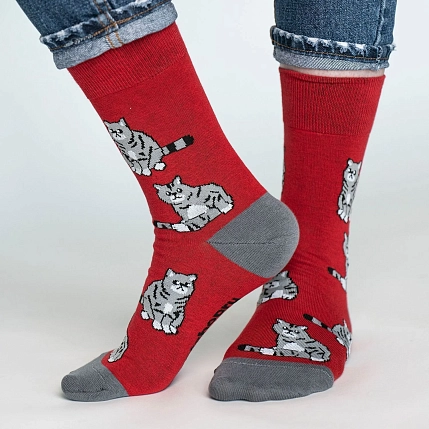 Носки «Пара килограмм Великой Британии», р-р 42-46, бордовые, фото 1.