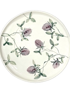 Тарелка ручной работы Верба керамика «Клевер», керамика, 24 см