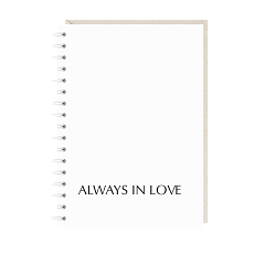 Блокнот на пружине Mitrozhe «Always in love», А6, 50 листов, белый