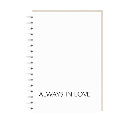 Блокнот на пружине Mitrozhe «Always in love», А6, 50 листов, белый, фото 1.