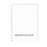 Блокнот на пружине Mitrozhe «Always in love», А6, 50 листов, белый, превью фото 1