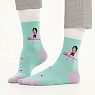 Носки «Девочка с персиками», р-р 38-41, бирюзовые, превью фото 1