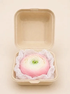 Свеча цветок ручной работы DARI DARI «Ранункулюс», розовая