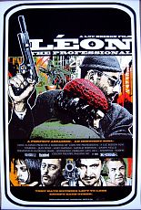 Кинопостер «Леон», А4, черный