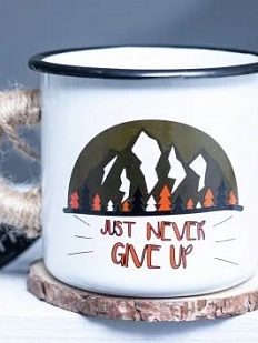 Эмалированная кружка Магтрэп «Не сдавайся!», белая, 400 мл