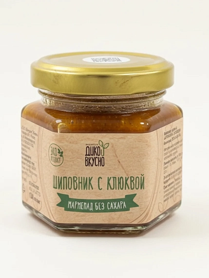Мармелад ягодный Дико Вкусно «Шиповник с Клюквой», 100 гр, фото 1.