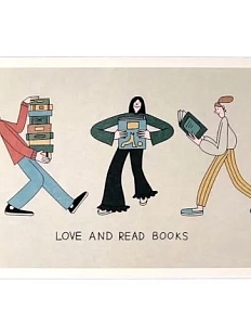Открытка «Love and read books. Волкова»