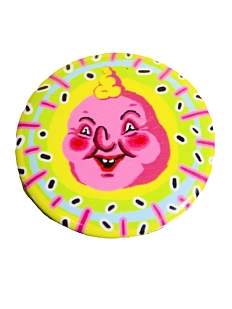 Закатной значок ШКЯ «Я тупой», разноцветный, металл, 37 мм