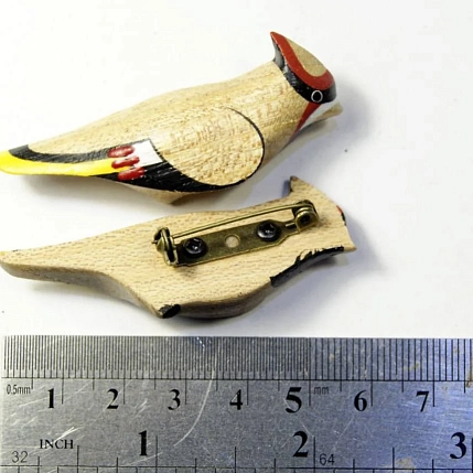 Брошь «Свиристель», фото 4.