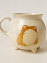 Кружка-котелок ручной работы на ножках «Лягушка», песочная, керамика, 350 мл, превью фото 2