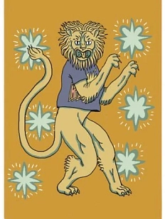 Картхолдер Валя Карнавалова «Лев», оранжевый, двусторонний, ПВХ