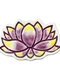 Брошь ручной работы Ceramission «Лотос», керамика