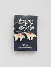 Серьги Мария Гордеева «Динозаврики», керамика
