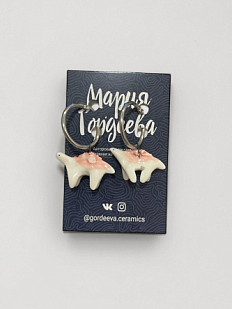 Серьги «Динозаврики», керамика