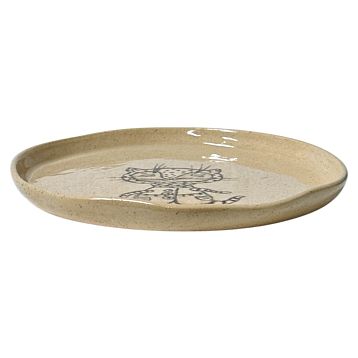 Тарелка ручной работы «Котик в комбинезоне» , керамика, 15 см, фото 2.