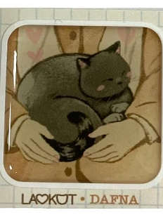 3Д Стикер на телефон Лавкот «На ручках», объёмный