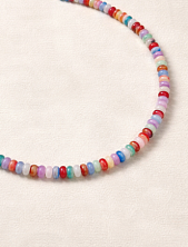 Чокер ручной работы Идеальное совпадение «Леденцовый», разноцветный, стеклянные бусины