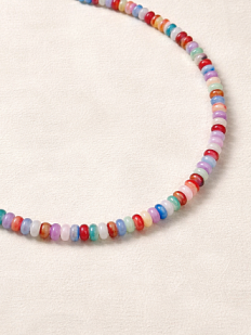Чокер ручной работы Идеальное совпадение «Леденцовый», разноцветный, стеклянные бусины