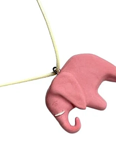 Подвеска Екатерина Юдо «Розовый слон», керамика