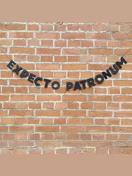 Бумажная гирлянда из букв Tak.sebe.prazdnik «EXPECTO PATRONUM», чёрная, картон, 240 г/м², фото 2.
