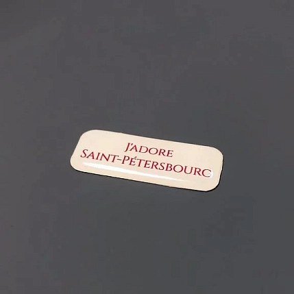 3Д Стикер на телефон Подписные изделия «J'adore», объемный, красный на бежевом, фото 1.
