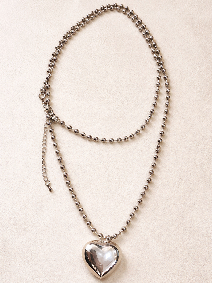 Чокер из латуни Migette с сердцем, 70 см, фото 2.