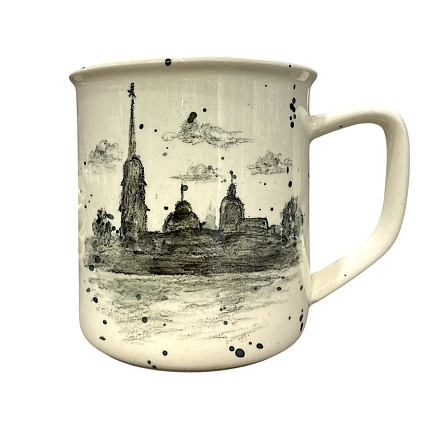 Кружка ручной работы Верба керамика цилиндр «Хочу я жить...», керамика, 500 мл, фото 2.