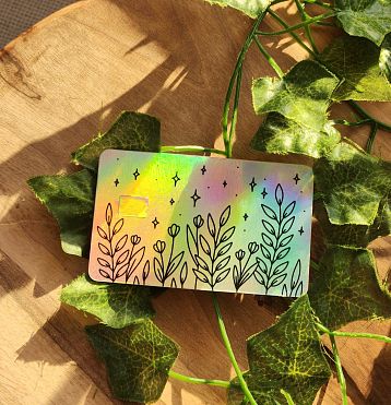 Наклейка на карту «Сад», голографическая, фото 2.