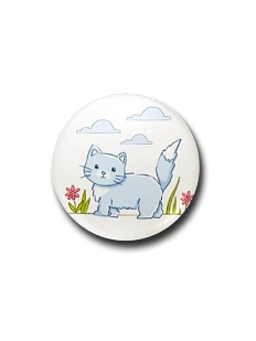 Значок «Котик», металл, 25 мм