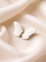Брошь ручной работы Фарфор Булыгина «Бабочка», бело-золотистая, превью фото 3