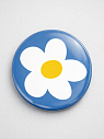 Закатной значок «Ромашка», металл, 25 мм, превью фото 1